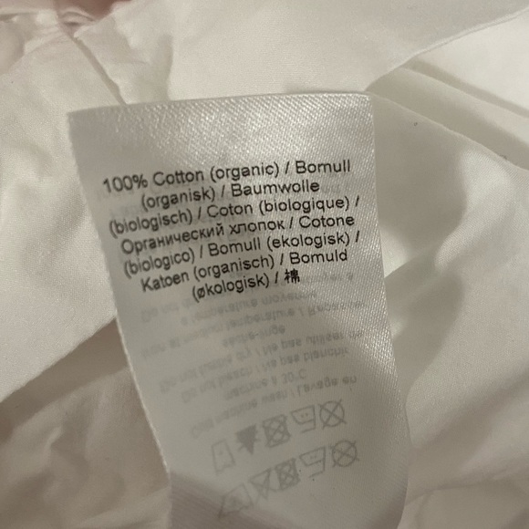 GANNI White Cotton Ruched Puff Sleeve Mini Poplin Dress XS - Picture 4 of 7